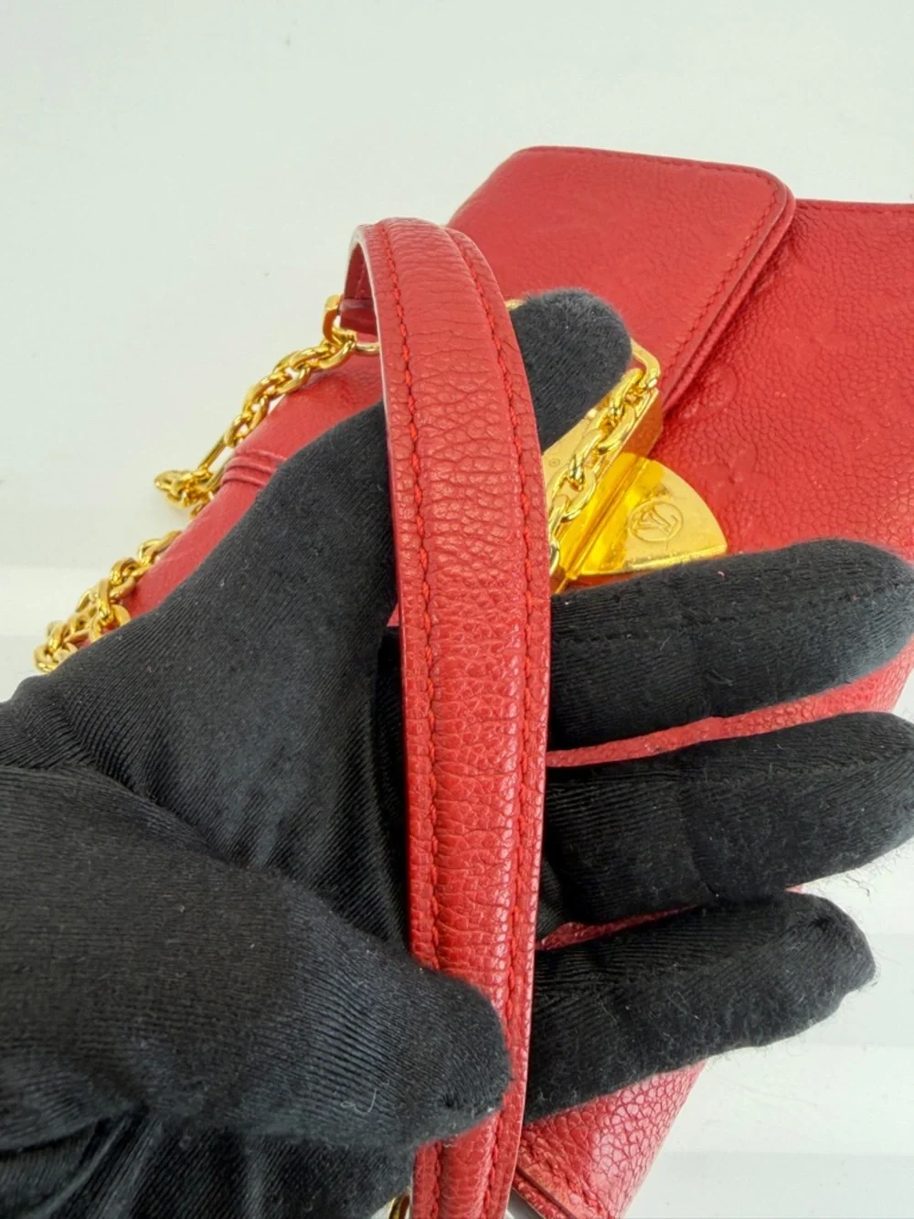 Louis Vuitton Red Monogram Leather Saint Sulpice PM
